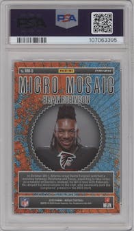 Bijan Robinson from the 2023 Panini Mosaic set graded by PSA and given an overall grade of 10.