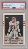 Deion Sanders from the 1989 Topps Traded set graded by PSA and given an overall grade of 8.