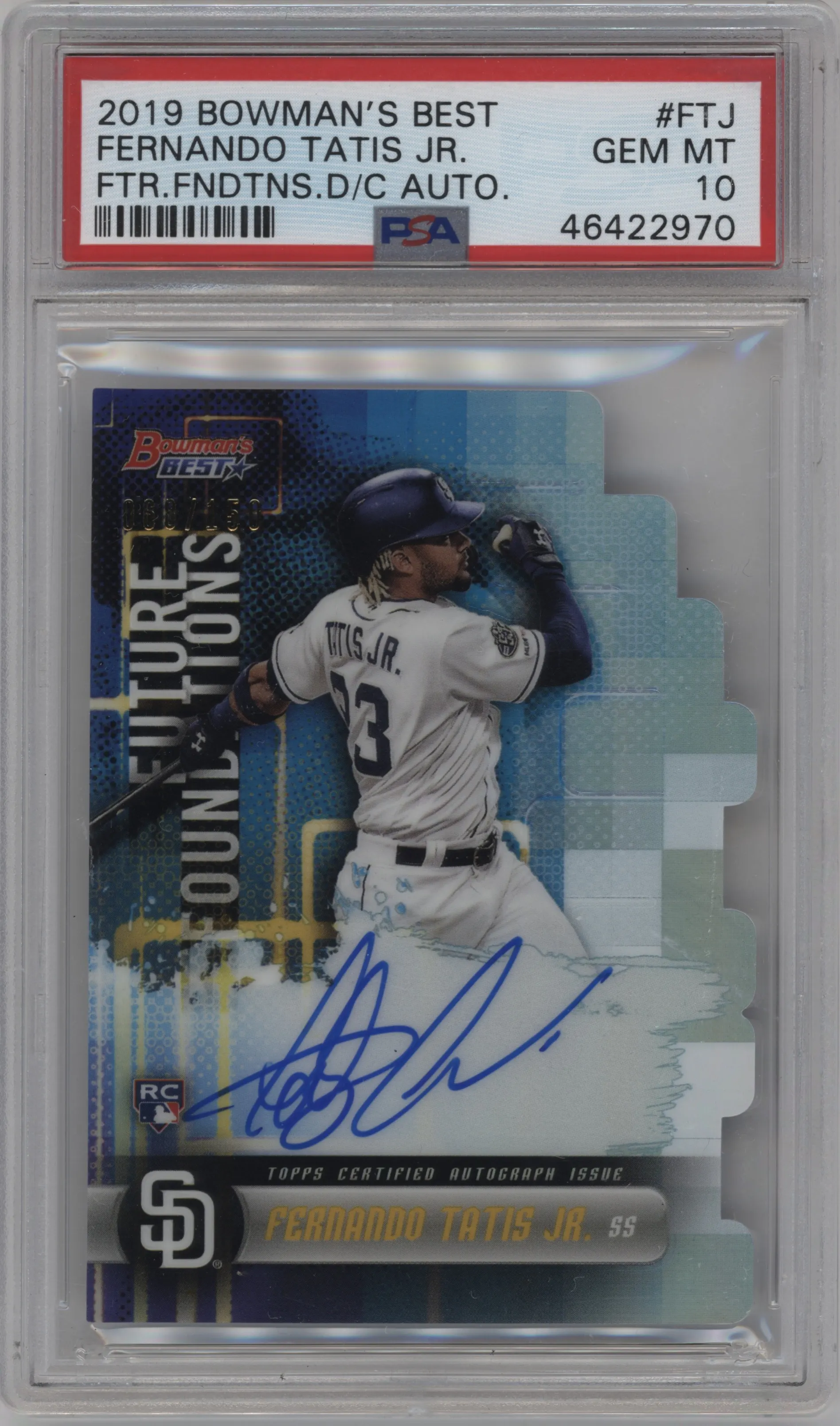2019 Bowman’s Best Ftr.Fndtns.Auto Fernando Tatis Jr. #FFA-FTJ PSA 10