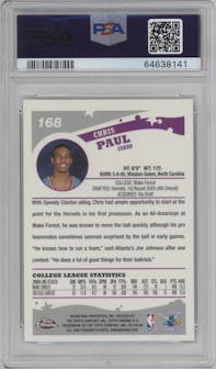 Chris Paul from the 2005-06 Topps Chrome set graded by PSA and given an overall grade of 10.