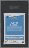 Justin Herbert from the 2020 Panini Donruss Optic set featuring a Silver Circles parallel graded by SGC and given an overall grade of 9.