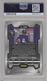 Jordan Addison from the 2023 Panini Prizm set featuring a Black/White Checker parallel graded by PSA and given an overall grade of 10.