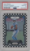 Hendon Hooker from the 2023 Panini Prizm set featuring a Black/White Checker parallel graded by PSA and given an overall grade of 10.