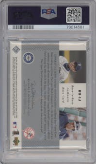 Ichiro Suzuki / Derek Jeter from the 2003 Upper Deck MVP set graded by PSA and given an overall grade of 10.