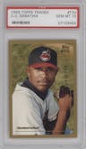 C.C. Sabathia from the 1999 Topps Traded set graded by PSA and given an overall grade of 10.
