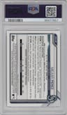 Milkar Perez from the 2021 Bowman Chrome set graded by PSA and given an overall grade of 10.