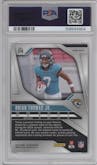 Brian Thomas Jr. from the 2024 Panini Prizm set featuring a Pink Wave parallel graded by PSA and given an overall grade of 9.