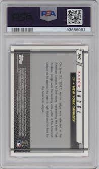 Aaron Judge from the 2017 Topps On-Demand Set 12: Rookie Class set featuring a Orange parallel graded by PSA and given an overall grade of 9.