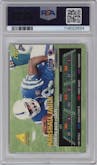 Marshall Faulk from the 1995 Pinnacle Zenith set graded by PSA and given an overall grade of 9.