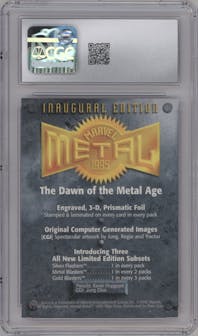 Beast from the 1995 Marvel Metal set graded by CSG and given an overall grade of 6.
