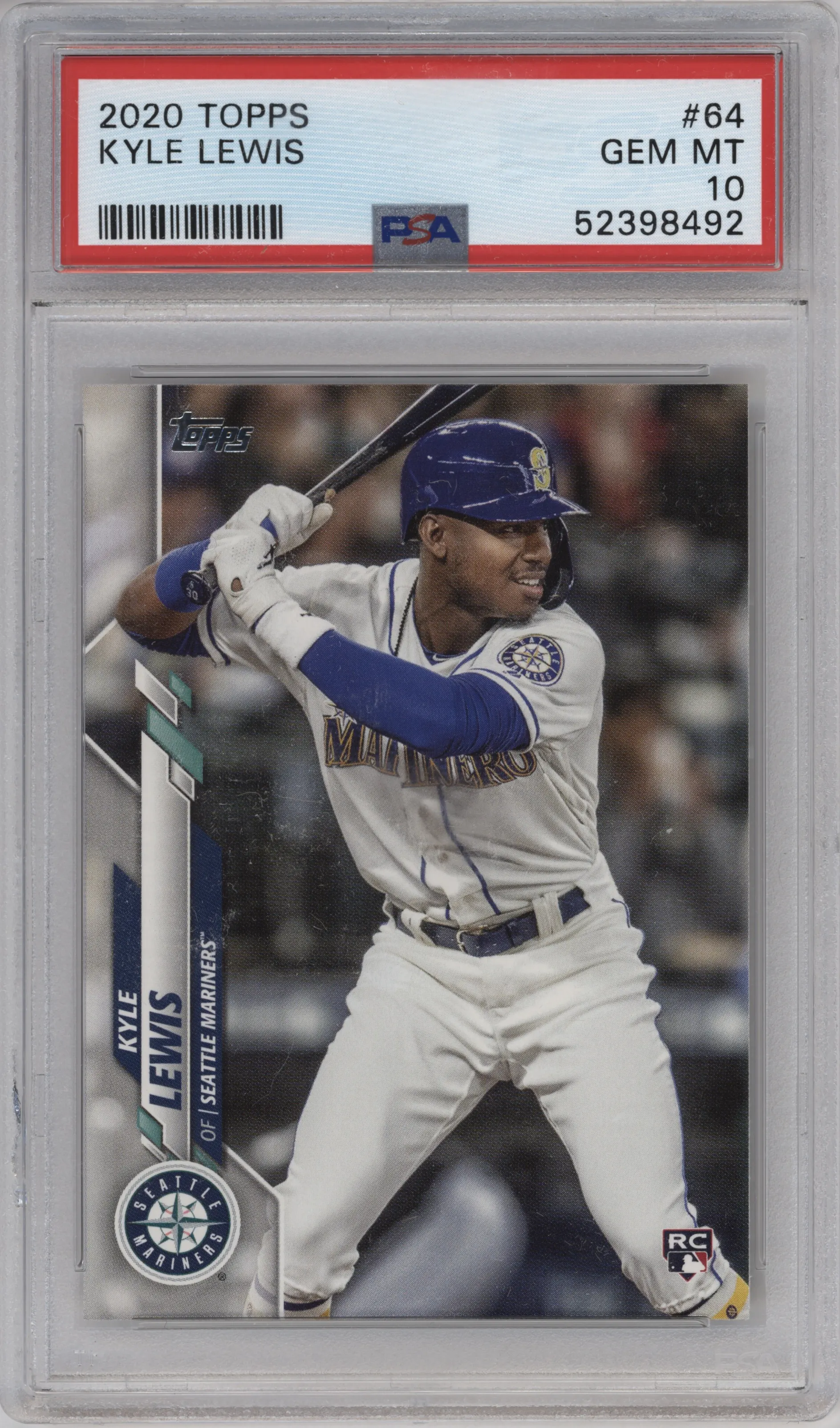 2020 Topps Series 1 Kyle Lewis PSA 10