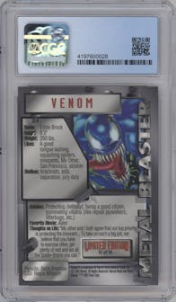 Venom from the 1995 Marvel Metal set graded by CSG and given an overall grade of 9.