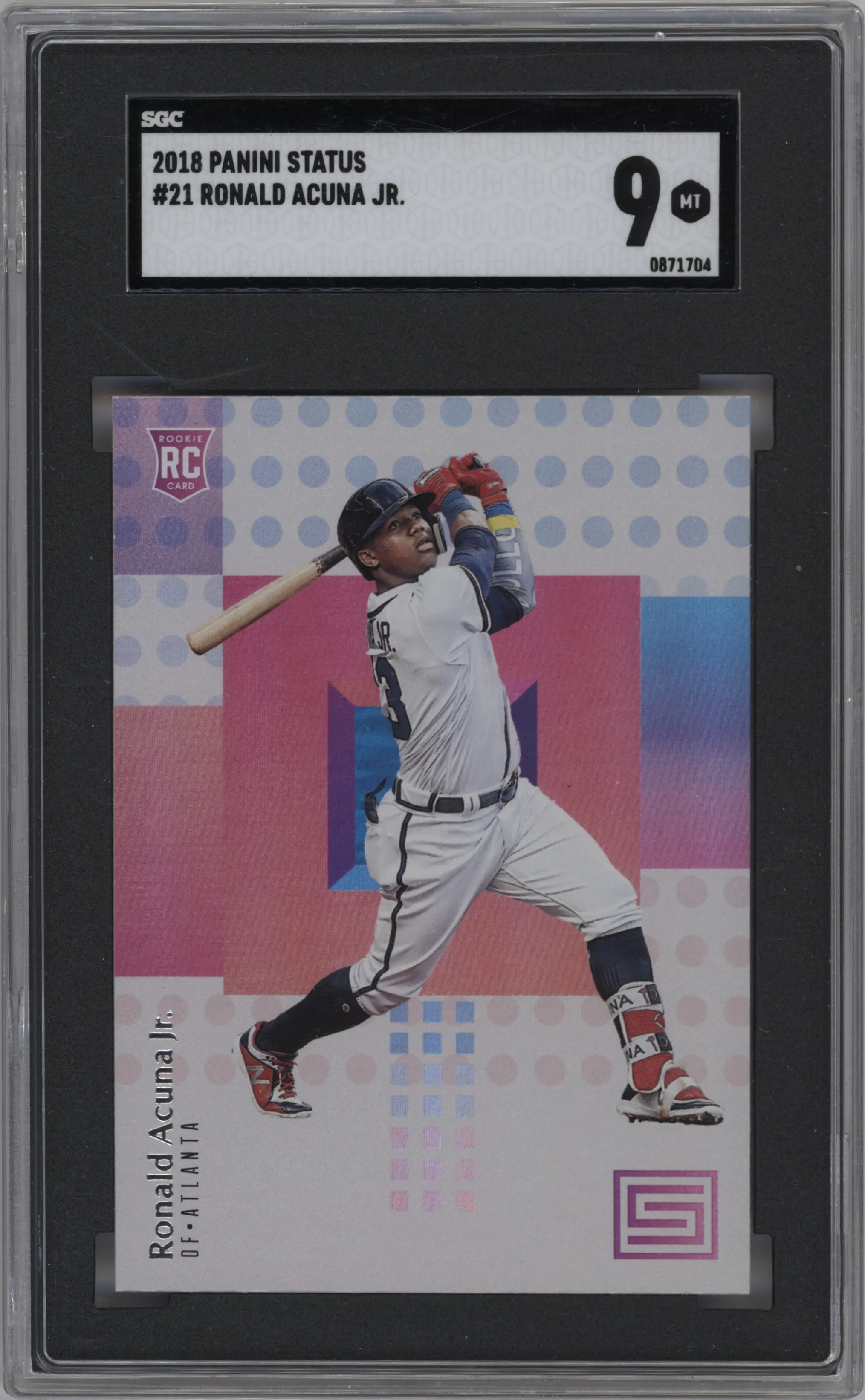 2018 Panini Chronicles Status Ronald Acuna Jr. SGC 9