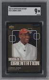 LeBron James from the 2003-04 Upper Deck Victory set graded by SGC and given an overall grade of 9.
