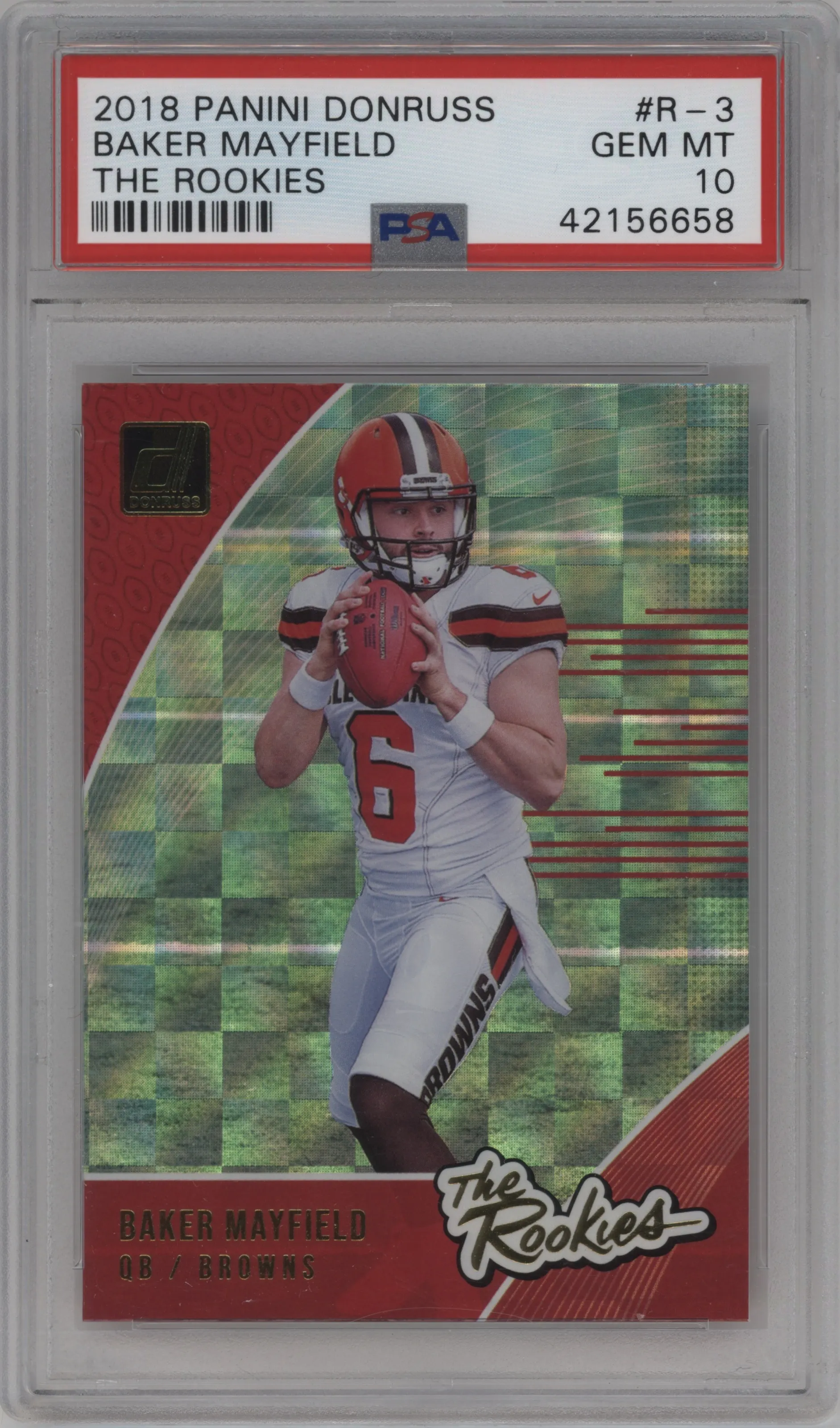2018 Panini Donruss The Rookies Baker Mayfield PSA 10