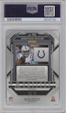 Jonathan Taylor from the 2022 Panini Prizm set featuring a Blue Ice parallel graded by PSA and given an overall grade of 10.