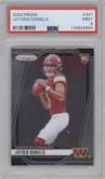 Jayden Daniels from the 2024 Panini Prizm set graded by PSA and given an overall grade of 9.