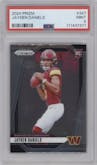 Jayden Daniels from the 2024 Panini Prizm set graded by PSA and given an overall grade of 9.