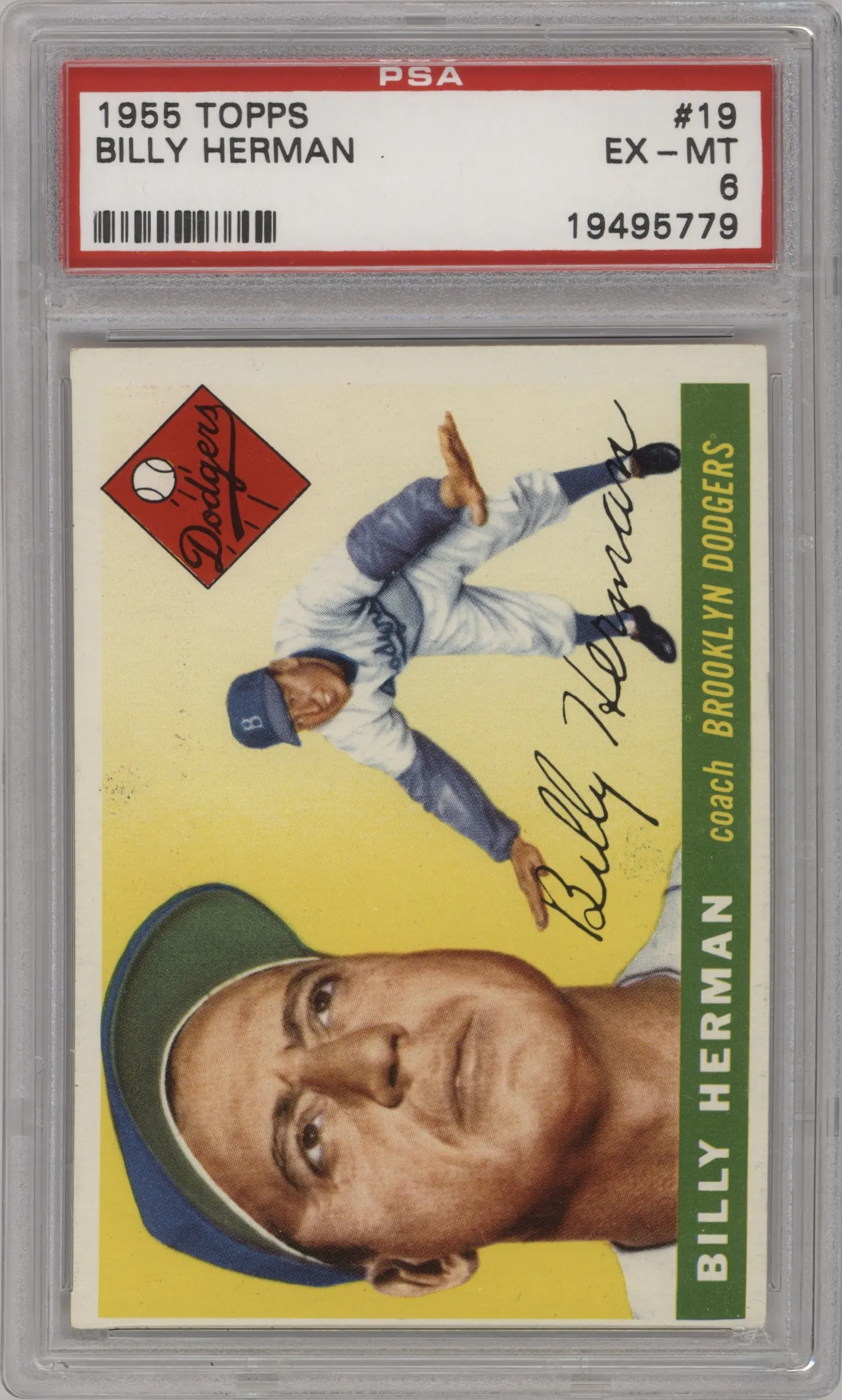 1955 Topps Billy Herman #19 PSA 6