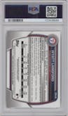 Wyatt Langford from the 2023 Bowman Draft set graded by PSA and given an overall grade of 8.