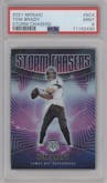 Tom Brady from the 2021 Panini Mosaic set graded by PSA and given an overall grade of 9.