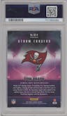 Tom Brady from the 2021 Panini Mosaic set graded by PSA and given an overall grade of 9.