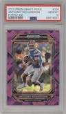 Anthony Richardson from the 2023 Panini Prizm Draft Picks set featuring a Purple Ice parallel graded by PSA and given an overall grade of 10.