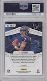 C.J. Stroud from the 2023 Panini Rookies & Stars set featuring a Pandora parallel graded by PSA and given an overall grade of 10.