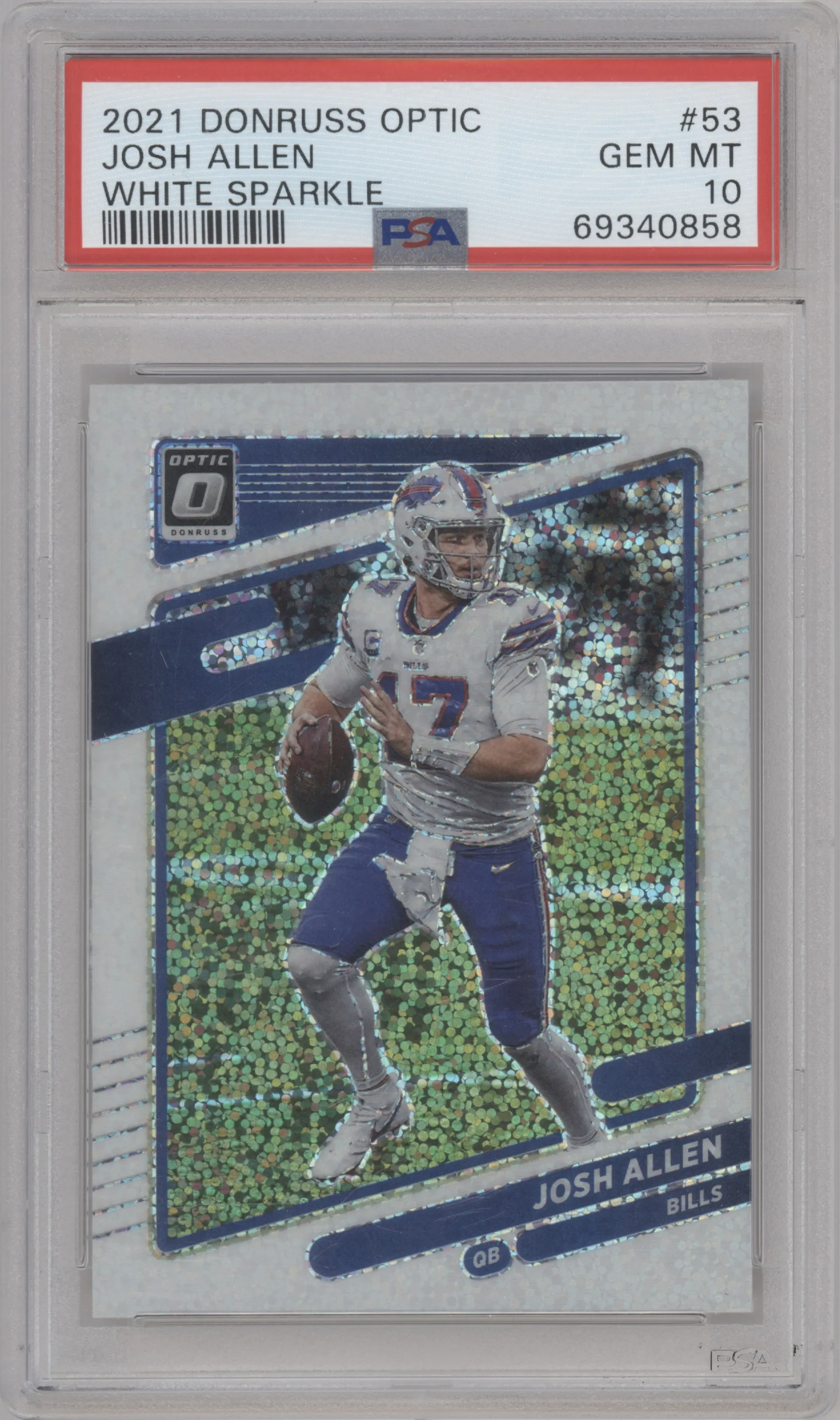 2021 Panini Donruss Optic Josh Allen White Sparkle #53 PSA 10