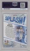 Justin Herbert from the 2023 Panini Mosaic set featuring a Blue  parallel graded by PSA and given an overall grade of 10.