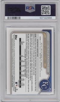 Jac Caglianone from the 2024 Bowman Draft Sapphire Edition set graded by PSA and given an overall grade of 9.