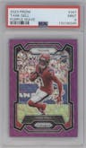 Tank Dell from the 2023 Panini Prizm set featuring a Purple Wave parallel graded by PSA and given an overall grade of 9.