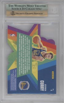 Stephen Curry from the 2020-21 Panini Contenders set graded by Beckett and given an overall grade of 9.5.