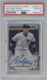 Anthony Volpe from the 2020 Bowman Mega Box set graded by PSA and given an overall grade of 10.