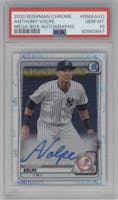 Anthony Volpe from the 2020 Bowman Mega Box set graded by PSA and given an overall grade of 10.
