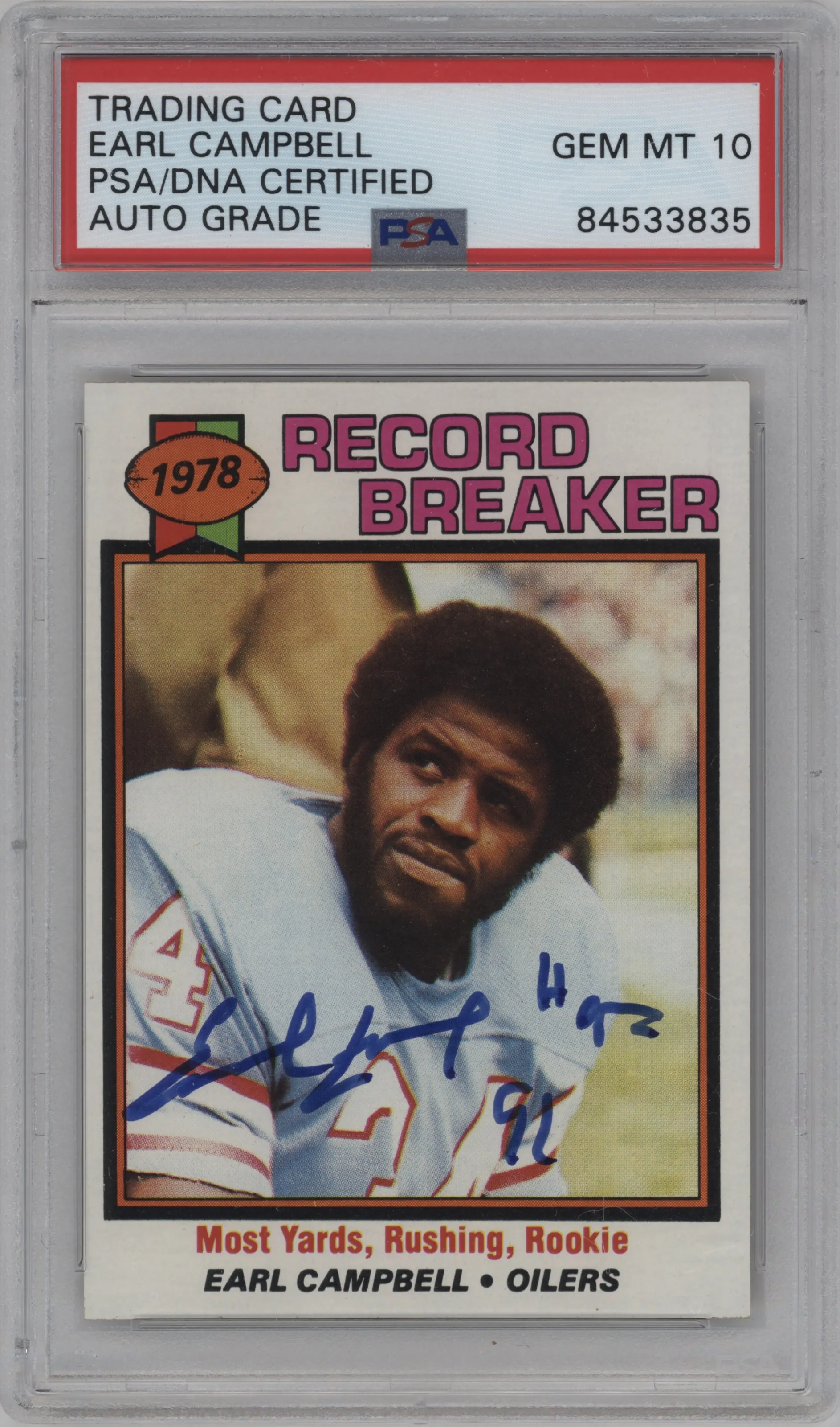 1979 Topps Earl Campbell PSA AUTHENTIC #331 PSA