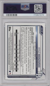 Kyle Manzardo from the 2021 Bowman Draft set graded by PSA and given an overall grade of 10.