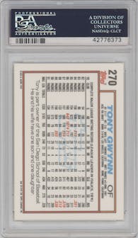 Tony Gwynn from the 1992 Topps set graded by PSA and given an overall grade of 10.