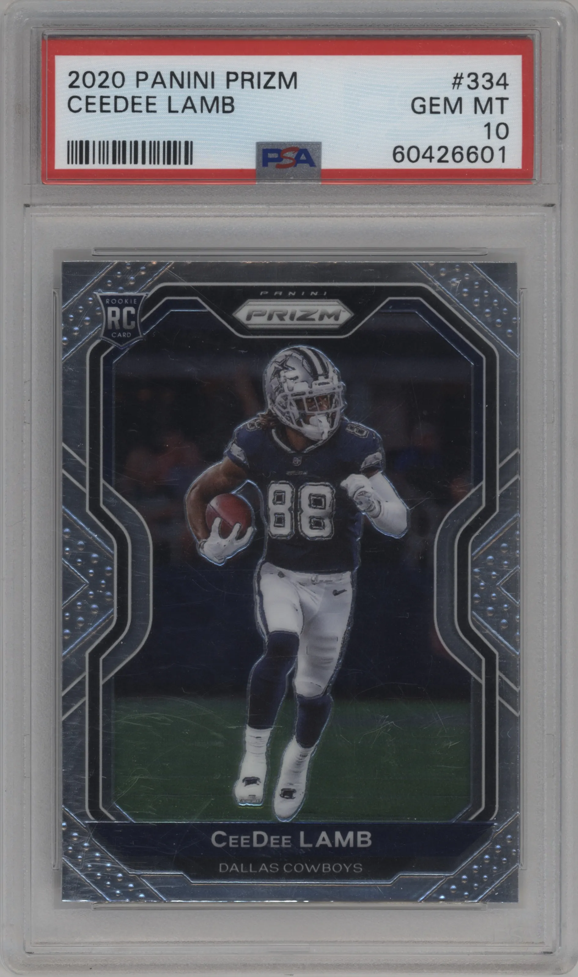 2020 Panini Prizm CeeDee Lamb #334 PSA 10