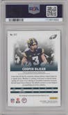 Cooper DeJean from the 2024 Panini Prestige  set graded by PSA and given an overall grade of 9.
