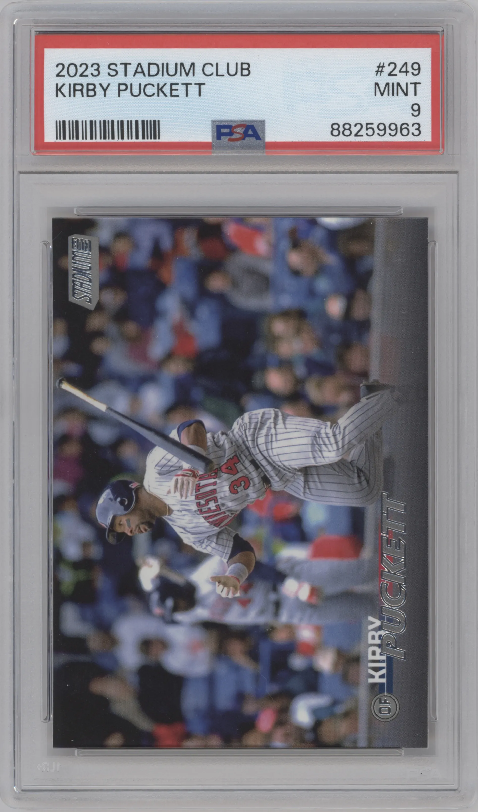 2023 Topps Stadium Club Kirby Puckett PSA 9