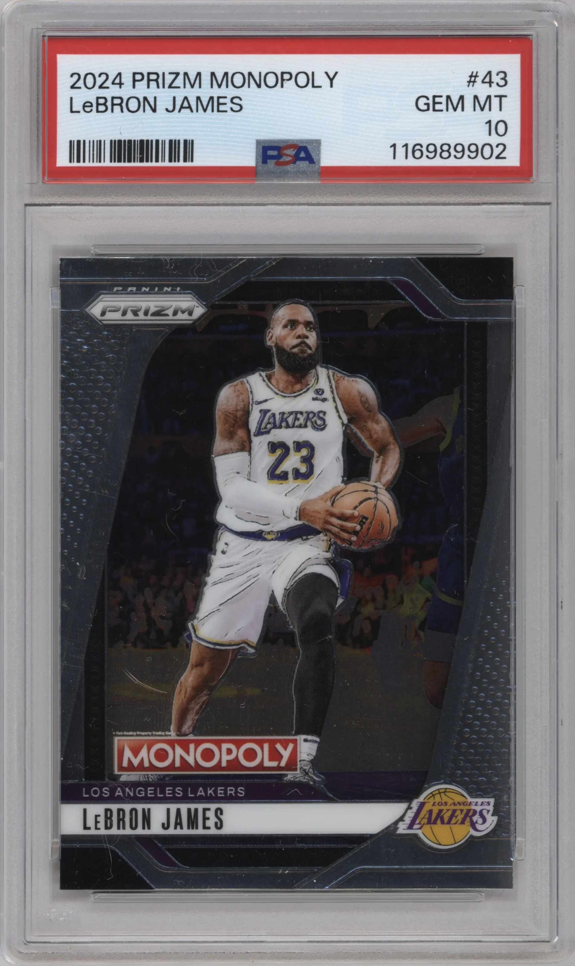 2024 Panini Prizm Monopoly LeBron James #43 PSA 10
