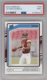 Jayden Daniels from the 2024 Donruss set graded by PSA and given an overall grade of 9.