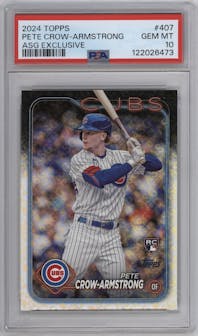 Pete Crow-Armstrong from the 2024 Topps  set featuring a All-Star Game parallel graded by PSA and given an overall grade of 10.