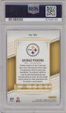 George Pickens from the 2022 Panini Donruss Elite set featuring a Razzle Dazzle parallel graded by PSA and given an overall grade of 10.