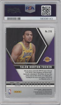 Talen Horton-Tucker from the 2019-20 Panini Mosaic  set graded by PSA and given an overall grade of 10.