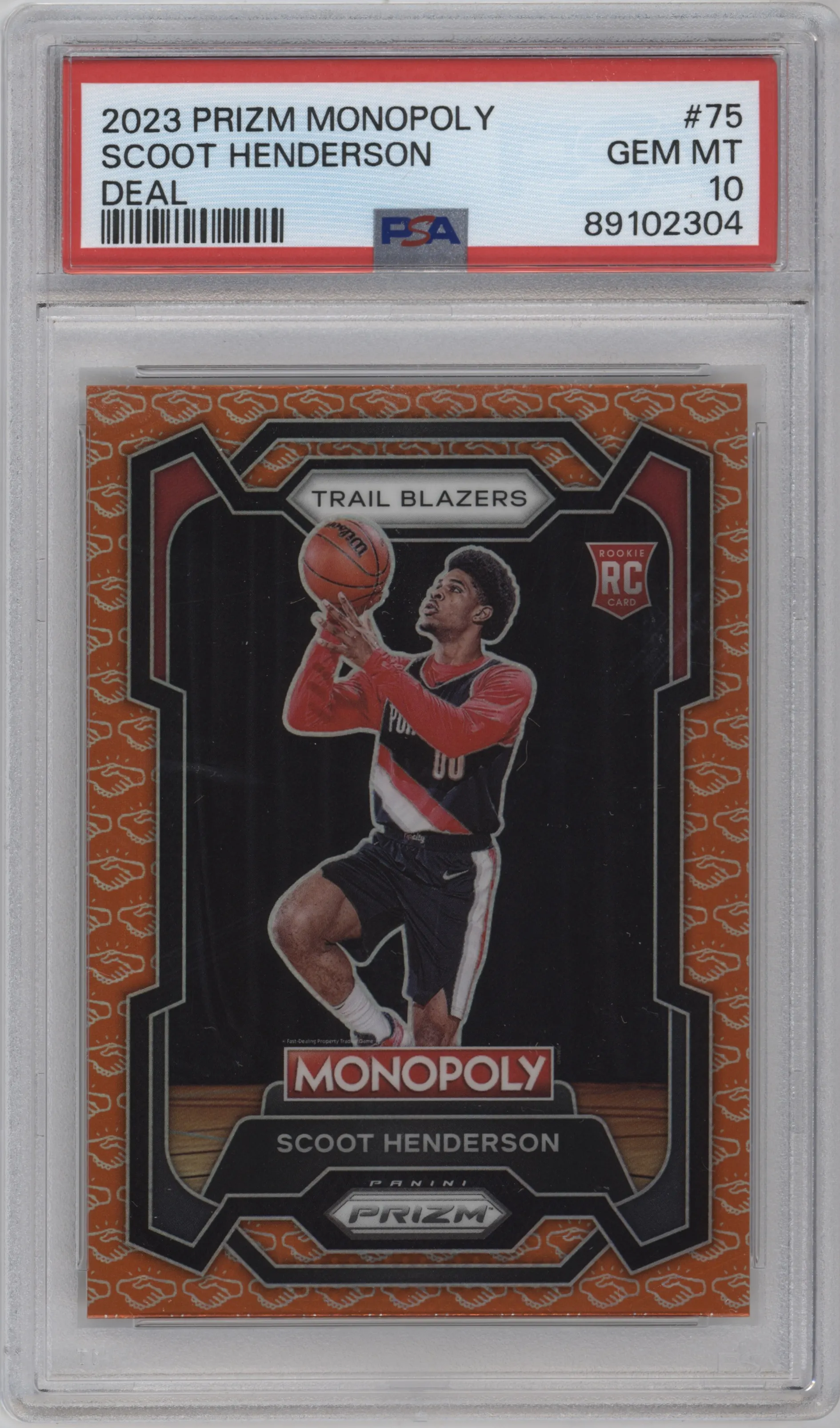2023 Panini Prizm Monopoly Scoot Henderson Deal PSA 10