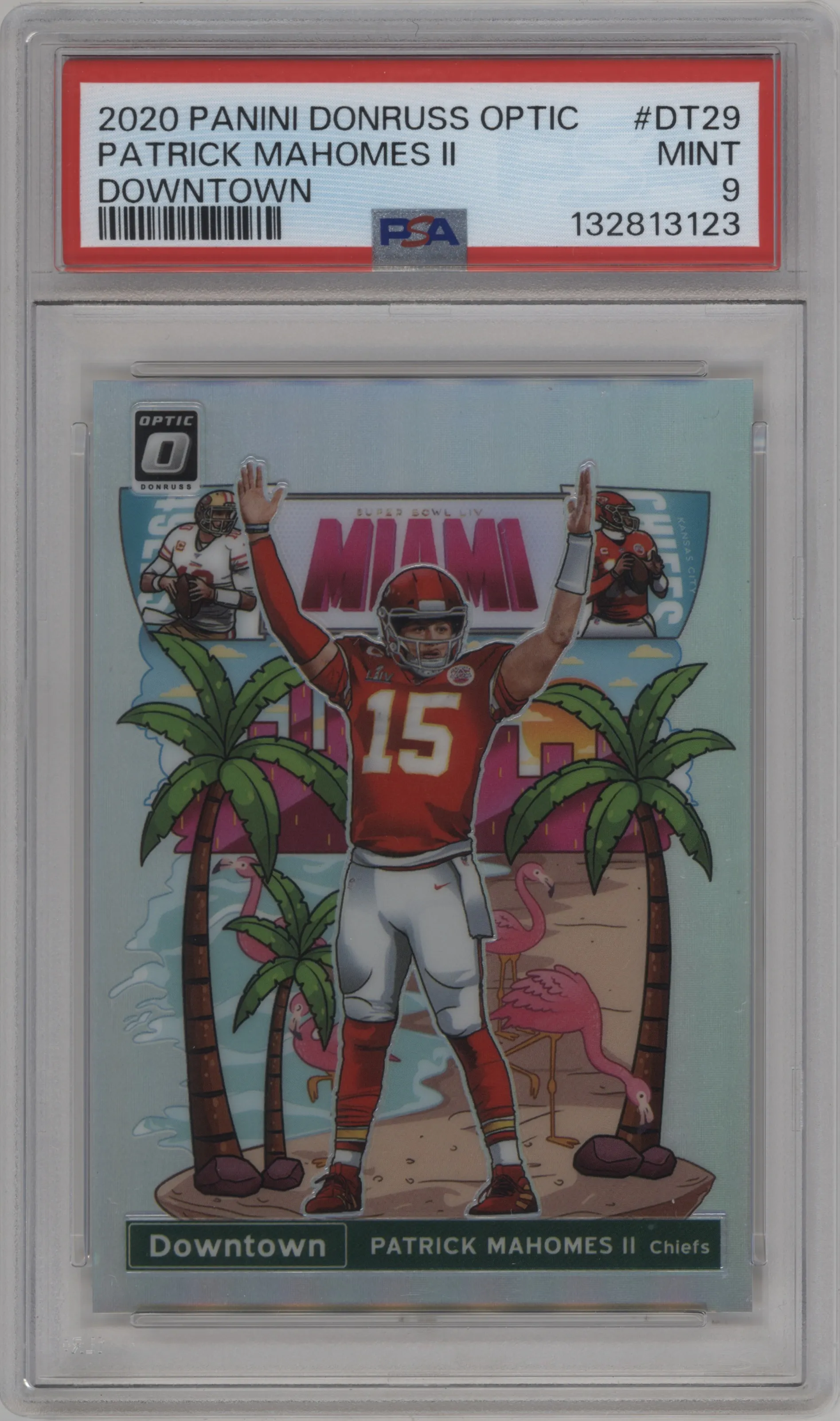 2020 Panini Donruss Optic Downtown Patrick Mahomes II #DT-29 PSA 9