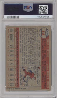 Don Drysdale  from the 1957 Topps set graded by PSA and given an overall grade of 2.