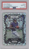Zay Flowers from the 2023 Panini Prizm set featuring a No Huddle parallel graded by PSA and given an overall grade of 10.